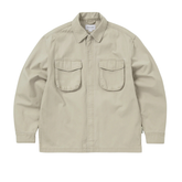 Washed Zip Shirt - Stone
